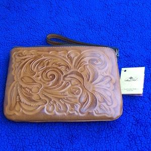 Patricia Nash Tooled Clutch Wristlet Wallet NWT